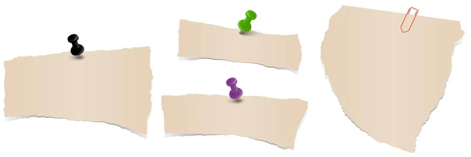 Scrap of paper collection Illustrazione stock