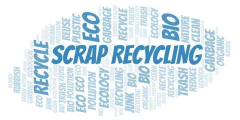 Scrap Recycling word cloud. Stock Illustration