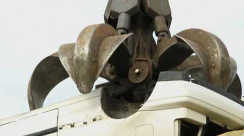 Scrap yard outdoor tracking shot 스톡 동영상 24785027