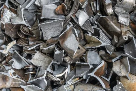 Scrap yard for recycle the engine and automotive parts. Engine junkyard. Foto stock
