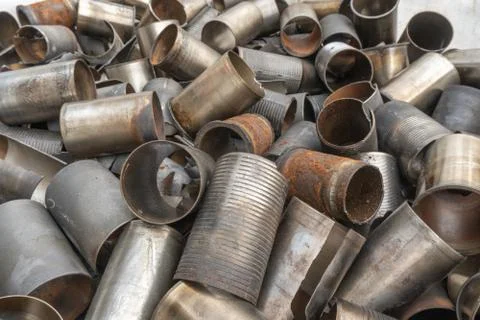 Scrap yard for recycle the engine and automotive parts. Engine junkyard. Stock Photos