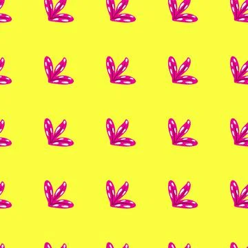 Scrapbook botanic seamless pattern with green colored simple leaf print. 스톡 일러스트