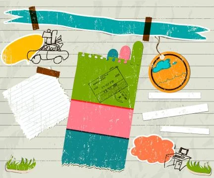 Scrapbook details set. Stock Illustration