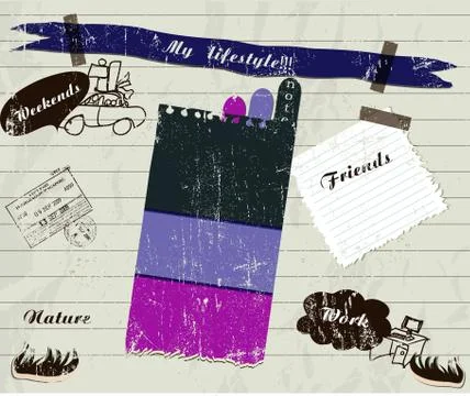 Scrapbook details set. Stock Illustration
