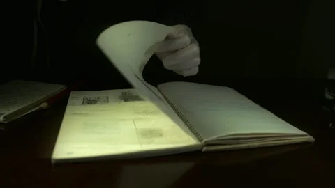 Scrapbook, Gloved Hand and Flashes (taking pictures) Stock Footage 252535487