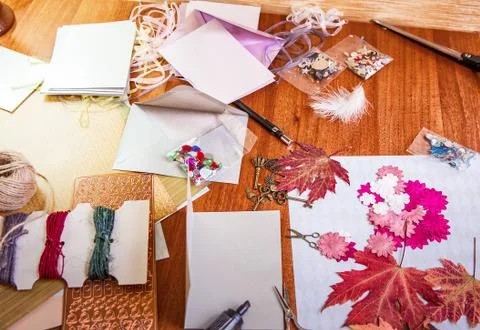 Scrapbooking elements and accessories Stock Photos