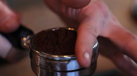 Scrape Espresso Top Video stock 57717818