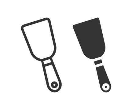 Scraper icon. Construction tool illustration symbol. Sign putty knife vector. Stock Illustration