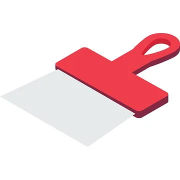 Scraper icon plastic shovel tool isolated vector Stock Illustration
