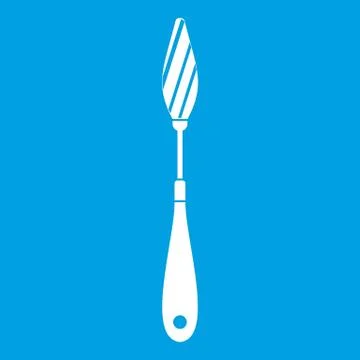Scraper icon white Stock Illustration