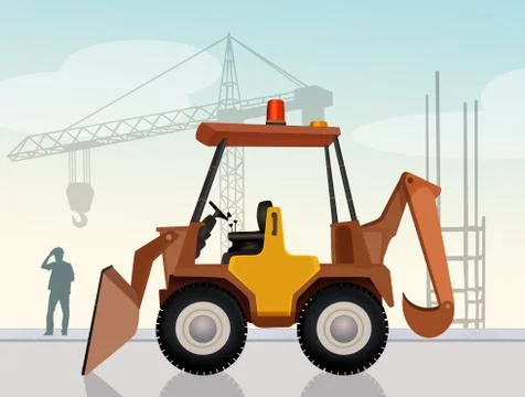 Scraper for industrial work Stock Illustration
