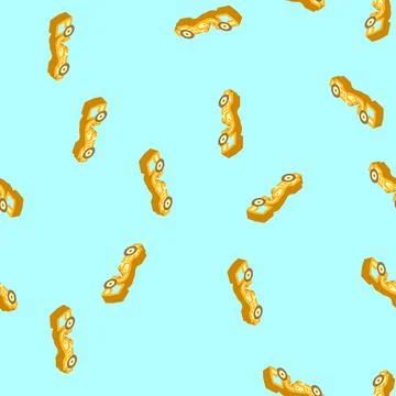 Scraper machine construction vehicle isometric icon seamless pattern 스톡 일러스트