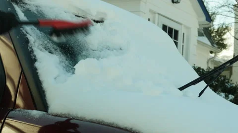 Scraping car windshield 스톡 동영상 47216899