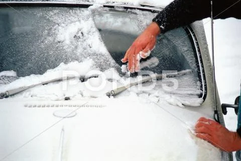 Scraping Ice Off Car Window