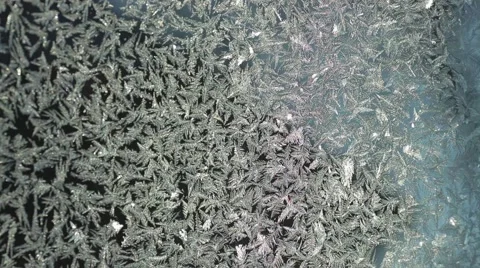 Scraping ice from a windshield close up filmed from the inside of the car Stock Footage 44352385