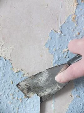 Scraping Wallpaper Stock Photos