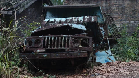 Scrapped car Stock Footage 232042441