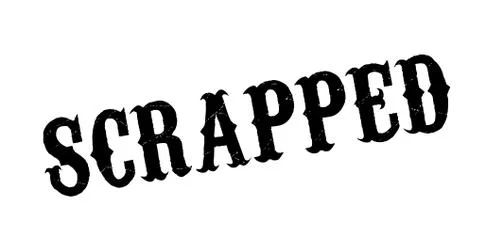 Scrapped rubber stamp Stock Illustration