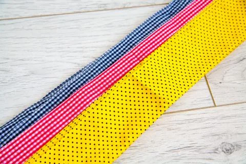 Scraps of colored tissue close up Stock Photos