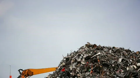 Scrapyard with claw Stock Footage 727600