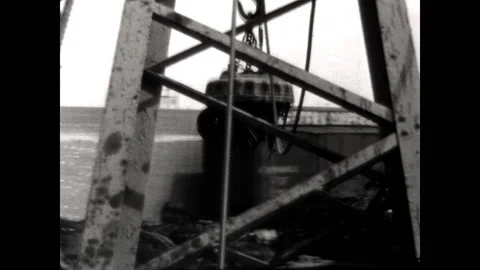 Scrapyard Crane 1938 Stock Footage 217648164