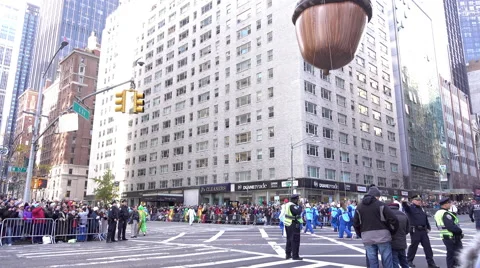 Scrat squirrel from Ice Age Balloon in 89th Macys parade 4k Stock Footage 57828450
