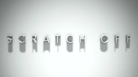 Scratch off 3D title animation with shadows on a white background Stock Footage 297667441