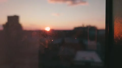 Scratch and grunge texture on glass window Video stock 294862074