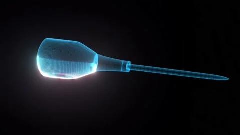 Scratch Awl hologram Full Rotating 4k Stock Footage 148486162