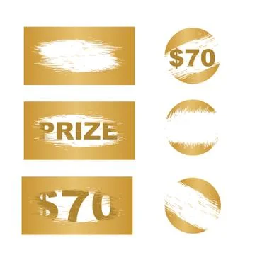 Scratch card elements. Lottery scratch and win game card background. Illustrazione stock
