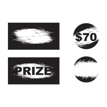 Scratch card elements. Lottery scratch and win game card background. Illustrazione stock