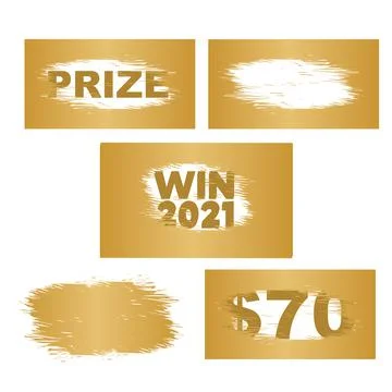 Scratch card elements. Lottery scratch and win game card background. Illustrazione stock