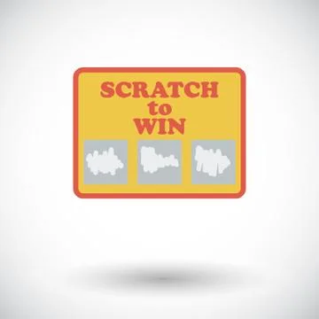 Scratch card flat icon Stock Illustration