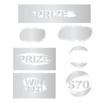 Scratch card game, scratch and win lottery. Lottery winning ticket and scratc Stockillustratie