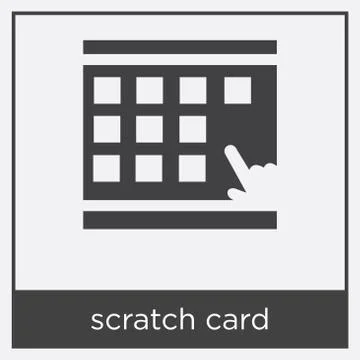 Scratch card icon isolated on white background Stock Illustration