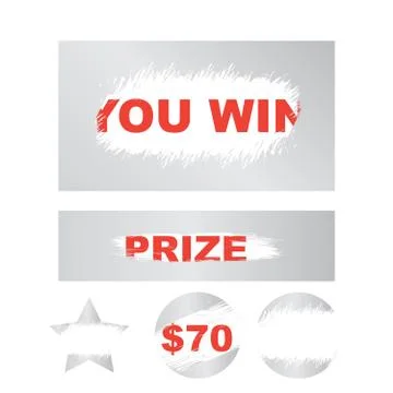 Scratch card win effect. Lottery cover for scratch card Stock Illustration