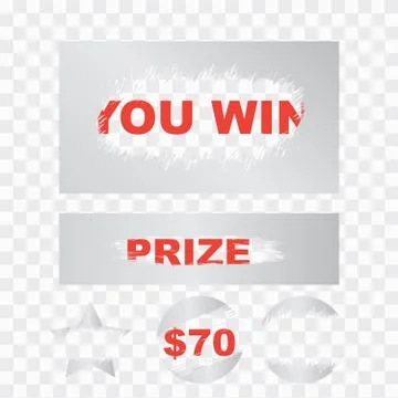 Scratch card win effect. Lottery cover for scratch card Stock Illustration