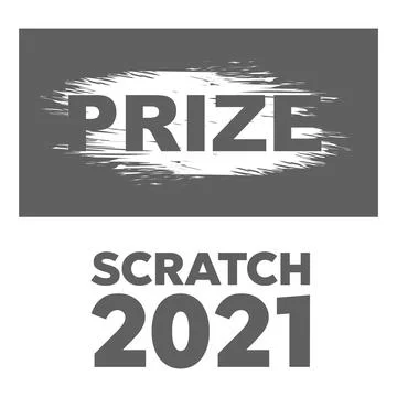 Scratch card win effect. Lottery cover for scratch card Stock Illustration