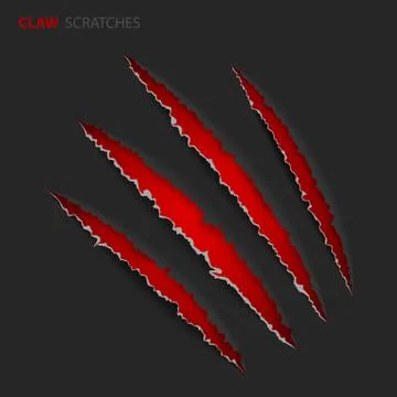 Scratch Claws of Animal Stock Illustration