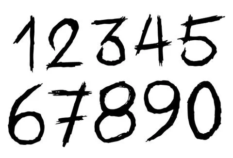 A scratch number Stock Illustration