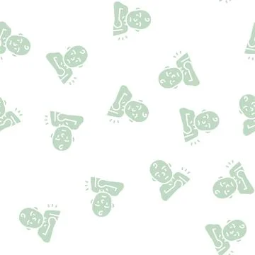 Scratch reflex glyph seamless pattern イラスト素材