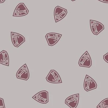 Scratch resistant glyph vector seamless pattern Illustrazione stock