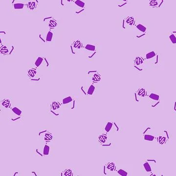 Scratch resistant lens glyph vector seamless pattern Stockillustratie