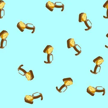 Scratch resistant lens isometric icon seamless pattern イラスト素材