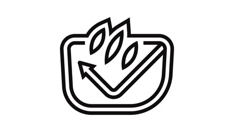 Scratch resistant lens line icon animation Stock Footage 326122850