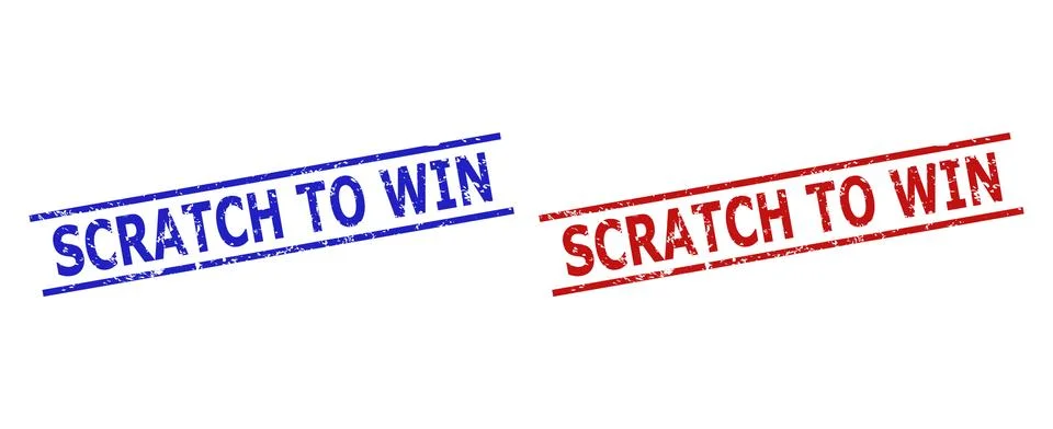 SCRATCH TO WIN Watermarks with Unclean Texture and Parallel Lines 스톡 일러스트
