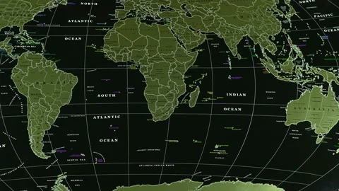 Scratch World Map On Black Background. Stock Footage 114247838
