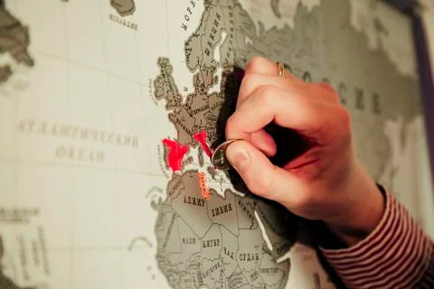 Scratch world map Stock Photos