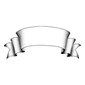 Scratchboard Engraved Banner Stock Illustration