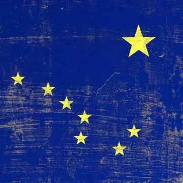 Scratched Alaska flag Stock Illustration